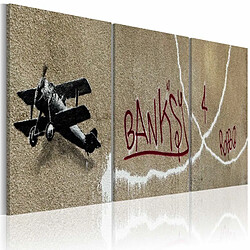 Paris Prix Tableau Imprimé Avion Bansky 60 x 120 cm 