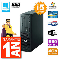 PC Fujitsu Esprimo E500 E85+ DT i5-2400 RAM 4Go SSD 960Go DVD Wifi W7 - Occasion