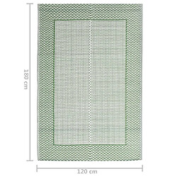 vidaXL Tapis d'extérieur Vert 120x180 cm PP pas cher