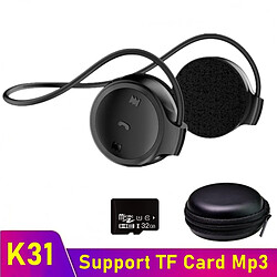 GUPBOO Tongdaytech K31 casque sans fil Bluetooth casque de sport à oreille ouverte casques avec prise en charge du micro TF Mp3 en cours d'exécution