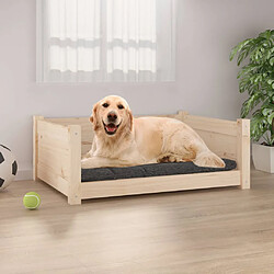 vidaXL Lit pour chien 75,5x55,5x28 cm Bois massif de pin