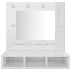 Avis Helloshop26 Armoire à miroir avec led 60 x 31,5 x 62 cm blanc brillant 02_0006657