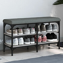 Maison Chic Banc à chaussures | Meuble de rangement à chaussures Meuble d'Entrée sonoma gris 82x32x47 cm Bois d'ingénierie -MN40026