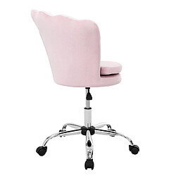 Avis ML-Design Fauteuil de bureau à roulettes rose clair hauteur réglable chaise en velours