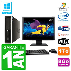 PC HP Compaq 8100 SFF Ecran 22" G6950 RAM 8Go Disque 1To Graveur DVD Wifi W7 · Occasion 