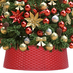 vidaXL Jupe de sapin de Noël Rouge Ø54x19,5 cm 