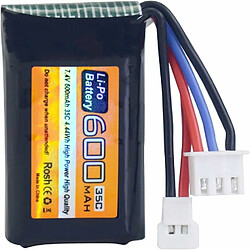 Avis Lot de 2 Batteries LiPo 7.4V 600mAh 35C 2S avec Prise Molex - Compatible avec FMS FCX24 RC Car Truck et Véhicules d’escalade électriques