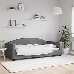 vidaXL Lit de repos sans matelas gris foncé 90x190 cm tissu