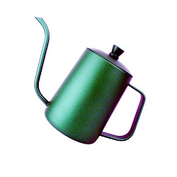 Goutte à goutte à main en acier inoxydable Pot de café versé sur gobelet Kettle 600ml Vert