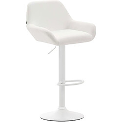 Non Tabouret de bar Braga simili cuir blanc 