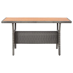 vidaXL Table de jardin Gris 120x70x66 cm Bois d'acacia massif