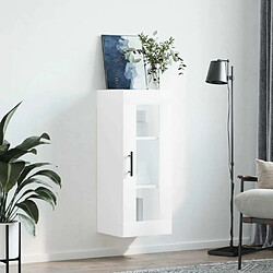 Avis Maison Chic Armoire murale,Meuble de Rangement,Armoire Suspendue blanc brillant 34,5x34x90 cm -MN62128