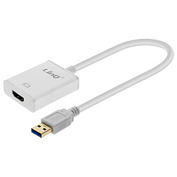 Câble USB 3.0 vers HDMI Femelle Adaptateur Vidéo Full HD Argent - LinQ