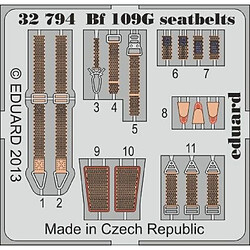 Eduard bf 109g seatbelts revell 