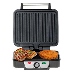 Grill Électrique Plancha Barbecue Camping, Gril de Contact Ouverture à 180°, 2500, Noir, Mesko, MS 3050 