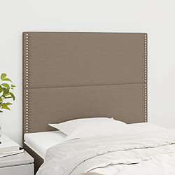 vidaXL Têtes de lit 2 pcs Taupe 90x5x78/88 cm Tissu 