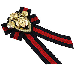 Pré-attaché Bowknot Broche Tissu Nœud Papillon Hommes Wome British Badge Red Stripe pas cher