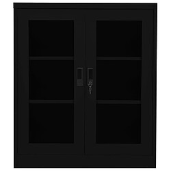 vidaXL Armoire de bureau Noir 90x40x105 cm Acier