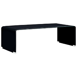 Maison Chic Table basse pour salon | Table à café Noir 98 x 45 x 31 cm Verre trempé -GKD14927