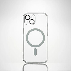 WE Coque de protection MAGSAFE IPHONE 14 Transparent: Compatible avec MagSafe - anneau blanc - anti-rayures - semi-rigide 