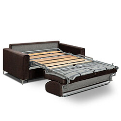 Avis Inside 75 Canapé convertible express JACKSON 120cm comfort BULTEX® 12cm sommier lattes RENATONISI tweed marron chocolat