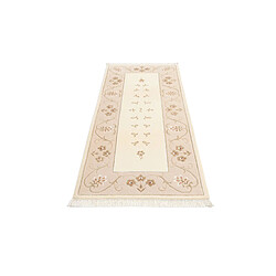 Avis Vidal Tapis de couloir en laine 201x84 beige Darya