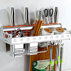 Wewoo 50cm 2 cylindres à baguettes 6 crochets cuisine multi-fonction monocouche support de couteau suspendu de stockage rack 