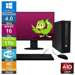 HP 705 G2 SFF A10-8750B 4GHz 16Go/1To Wifi W10 + Ecran 24 · Reconditionné 