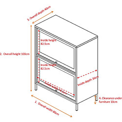 Avis Venture Home Commode 2 portes en acier Bakal blanc.