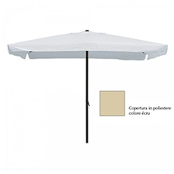 Parasol couleur écru 2 x 3 m avec ouverture à manivelle O850004/E