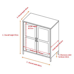 Avis Venture Home Buffet 2 portes en acier Acero noir.