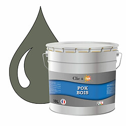 Pok Peinture de Finition Solvantée Laque Semi-Brillante Boiseries Intérieures et Extérieures - 10L - RAL 7023 - Gris Béton POK BOIS Gris : Peinture de Finition Solvantée Laque Semi-Brillante Boiseries Intérieures et Extérieures - 10L - RAL 7023 - Gris Béton