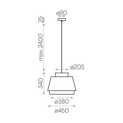 Acb Suspensions Aspen 1x15W E27 Sable Lin H2765