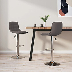 vidaXL Tabourets de bar lot de 2 taupe tissu 