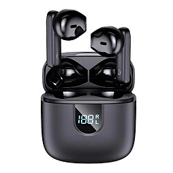 SUGIFT Casque Bluetooth sans fil Bluetooth 5.3 Touch Control Microphone intégré avec compartiment de charge 300mAh Noir 