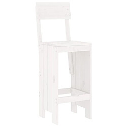 Acheter Maison Chic Table de bar et chaises d'extérieur 3 pcs,Ensemble de bar de jardin pour relax blanc bois de pin massif -GKD571103