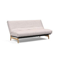 Inside 75 Canapé convertible lit ASLAK 140 Nordic Cover Soft Spring tissu Weda Sable 