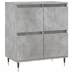 Maison Chic Buffet,Meuble de Rangement,commode pour salon,Cuisine Gris béton 60x35x70 cm Bois d'ingénierie -MN63824