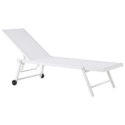 Beliani Chaise longue Métal Blanc PORTOFINO 