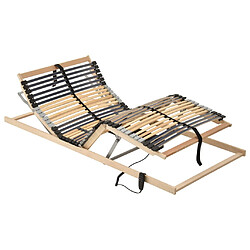 vidaXL Sommier à lattes électrique sans matelas avec 7 zones 100x200cm