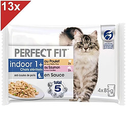 PERFECT FIT Sachets fraîcheur en sauce - 2 variétés - Pour chat stérilisé - 4 x 85 g (x13) 