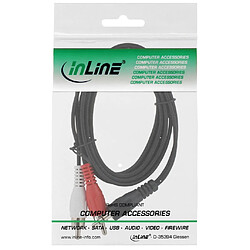 Câble Cinch/jack, InLine®, 2x Cinch mâle à 3,5mm jack mâle 1,5m