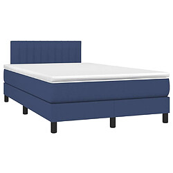 Avis Sommier à lattes LED,Cadre à lattes de lit avec matelas pour Adulte Bleu 120x200 cm Tissu -MN67042