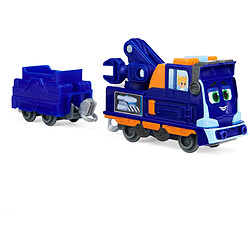 Mighty Express Push-and-Go Zug Mechaniker Milo mit Güterwaggon, Spielfahrzeug