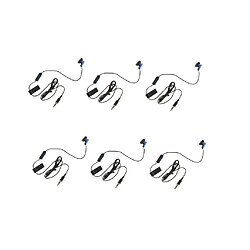 6pcs écouteurs Mono Jack 3,5 Mm Portables Avec Micro écouteur 1,2 M Pour