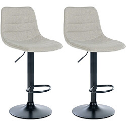 Non Lot de 2 tabourets de bar Lex tissu B 