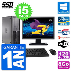 PC HP Compaq 6200 Pro SFF Ecran 22" i5-2400 RAM 8Go SSD 120Go Windows 10 Wifi · Occasion 