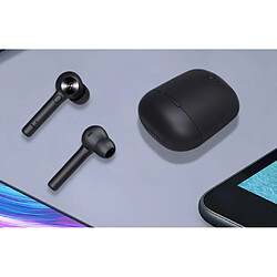 Universal Écouteurs sans fil Écouteurs compatibles Bluetooth Hé Bouchons d'oreille pour téléphones portables Écouteurs de sport avec boîte de recharge Microphone intégré |(Le noir)