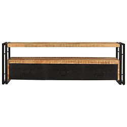 Maison Chic Meuble TV scandinave - Banc TV pour salon 120x30x40 cm Bois massif de manguier -MN22700