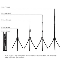 Avis Wewoo Support de montage sur trépied pliable en 4 sections de 2 m de hauteur pour les kits de diffusion direct de la vidéo Vlogging noir